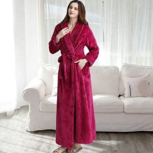 Peignoir Femme Long  « Original Red »