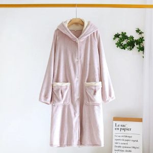 Peignoir Polaire Femme  « Cream »