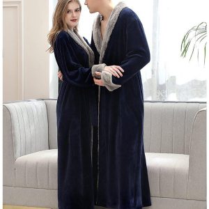 Peignoir De Bain Homme Bleu Marine