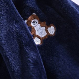 Peignoir Polaire Enfant Bleu Marine