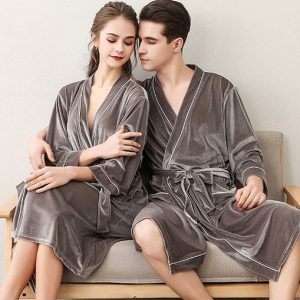 Peignoir Homme Velours Éponge