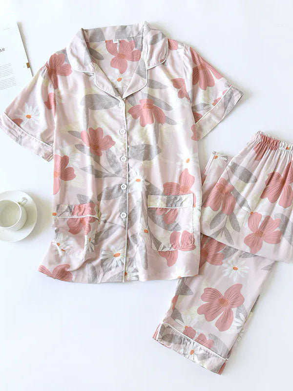 Pyjama Pour Femme Jolie « Fleur de Soleil Rose » – Image 3