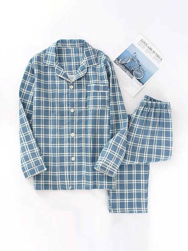 Pyjamas en Coton À Carreaux – Image 3