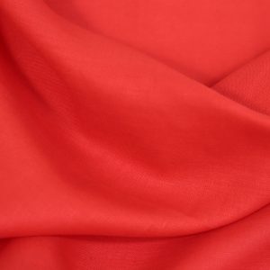 ROUGE CERISE – Tissu au métre, en lin